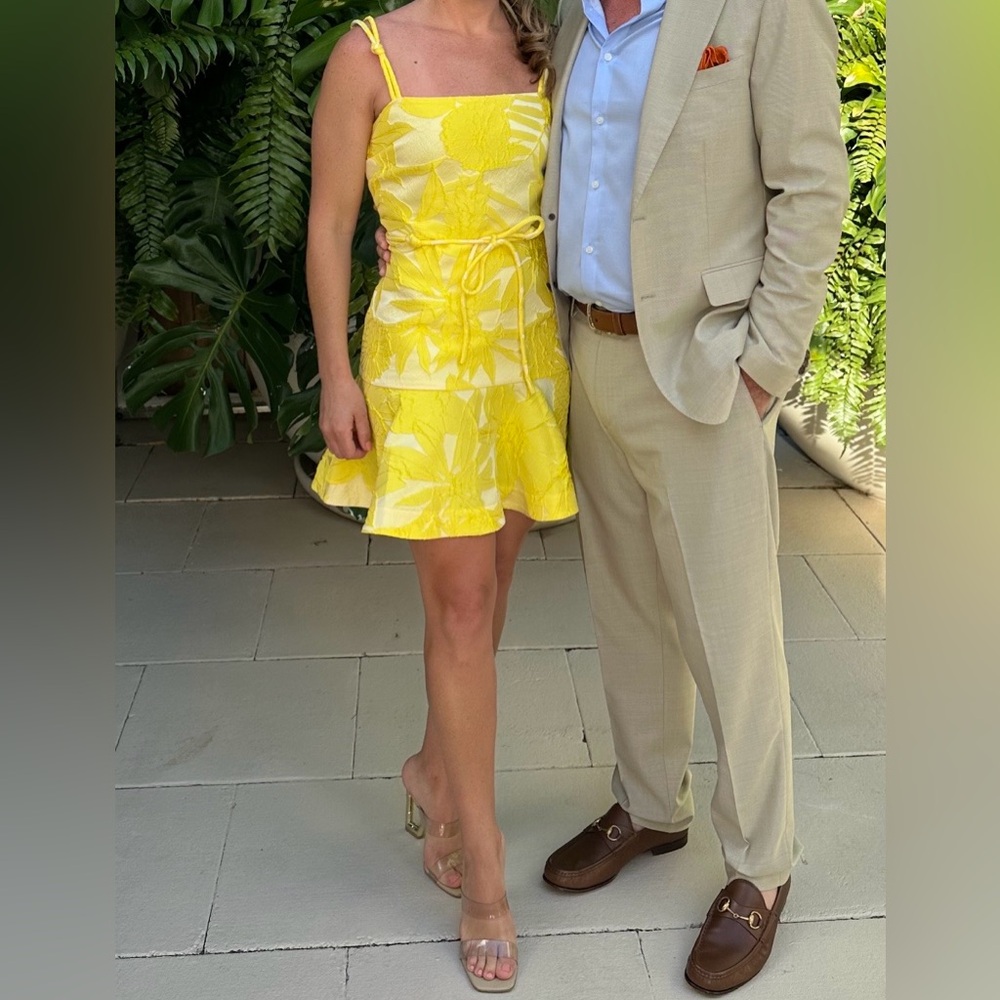 Alexis Yellow Sleeveless Mini Sundress